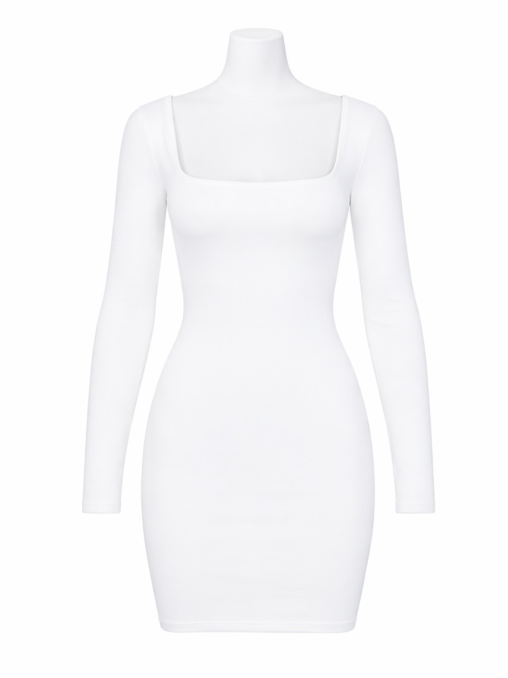 Aritzia contour square neck long sleeve mini dress